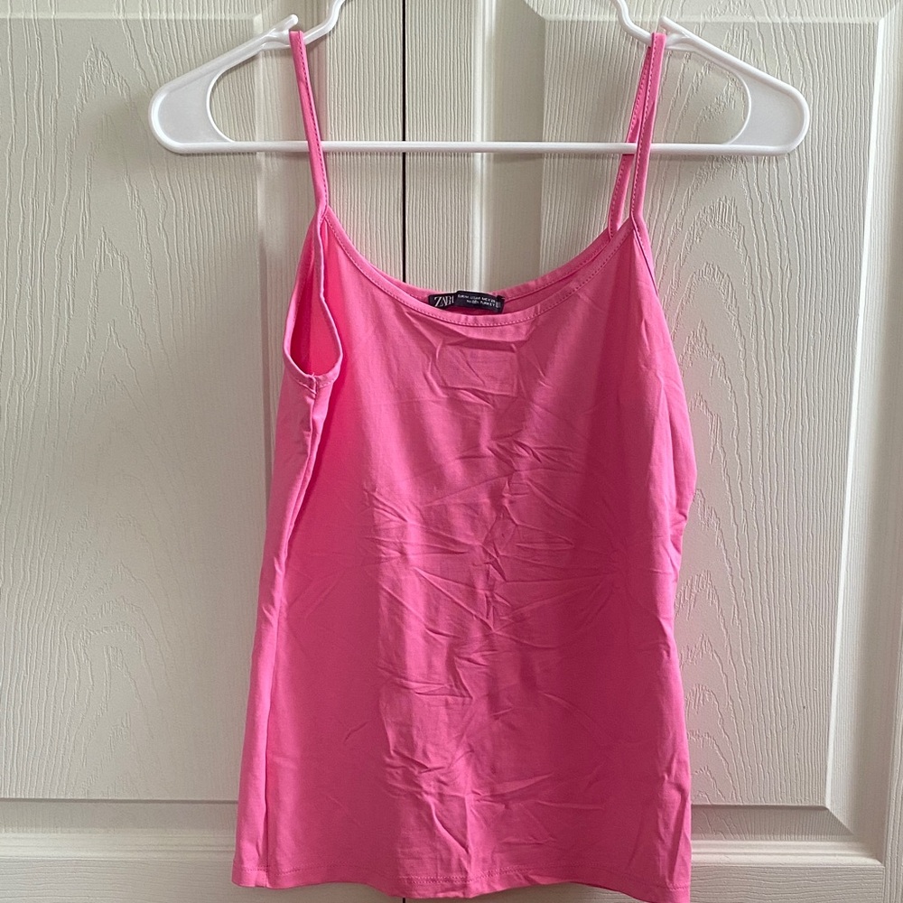 Pink Spaghetti Strap Top
